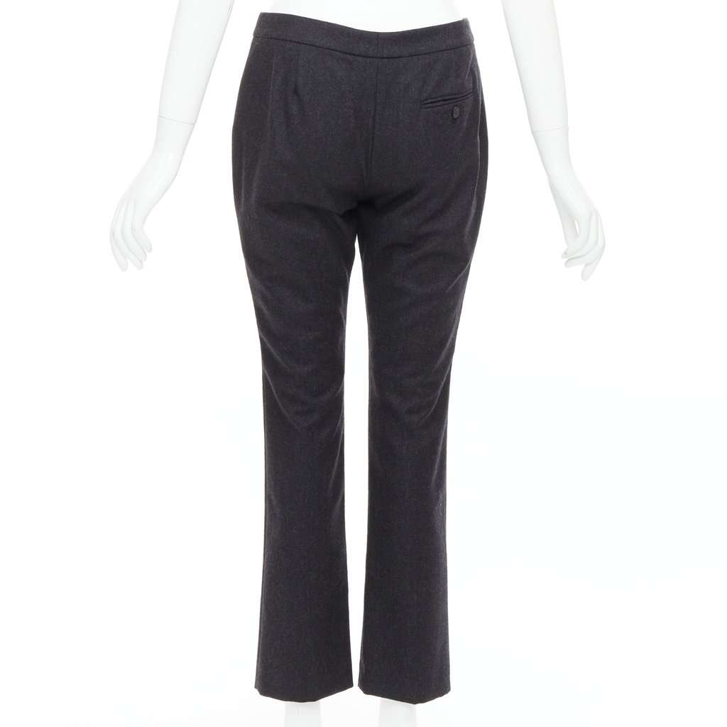 Alexander McQueen Tapered Bootcut Pants Grey Wool Very good condition - Box View