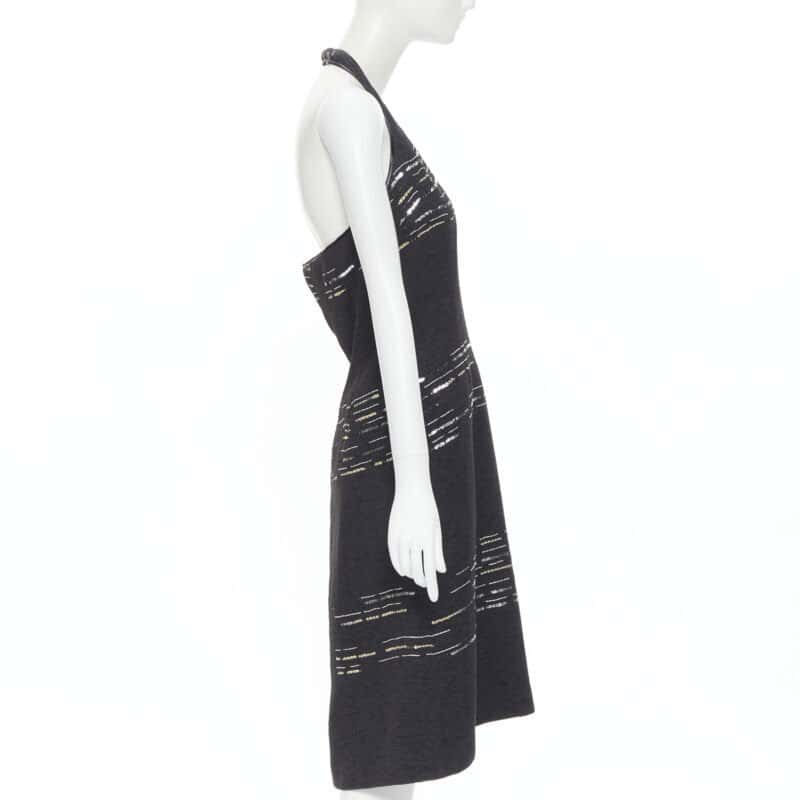 Luisa Beccaria Tweed dress Black Cotton Never worn - Model View