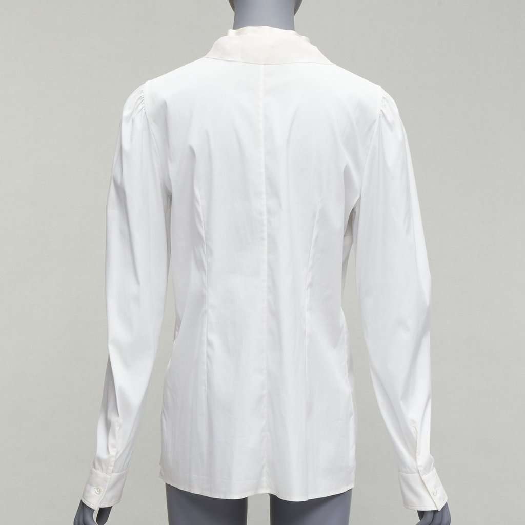 Dolce & Gabbana Lace Fitted Shirt Beige Cotton Fair condition - Box View