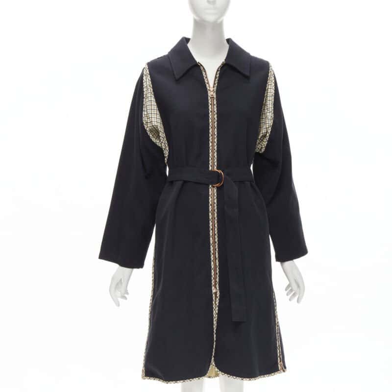 See by Chloé Black Zip Car Coat Black Cotton Never worn - Front View