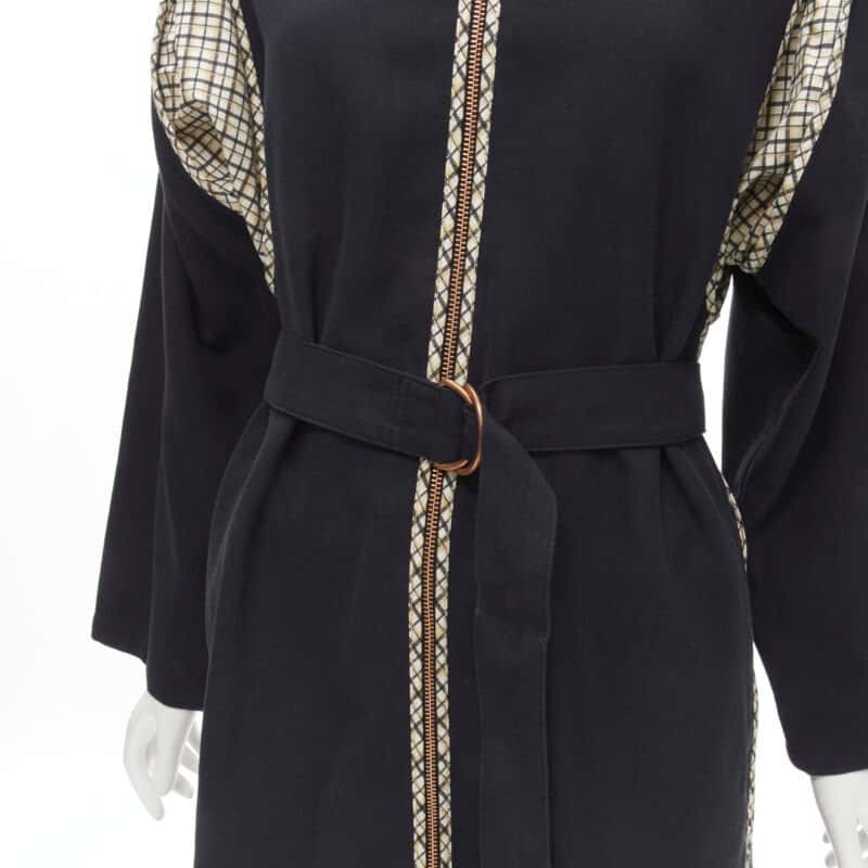See by Chloé Black Zip Car Coat Black Cotton Never worn - Back View