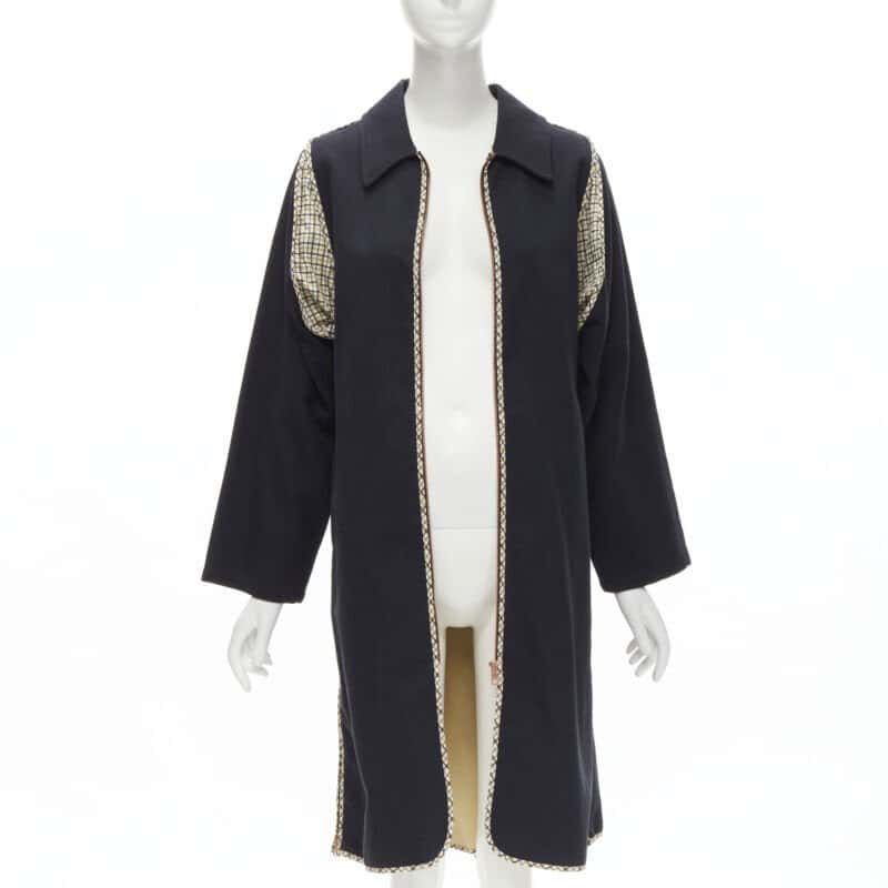 See by Chloé Black Zip Car Coat Black Cotton Never worn - Inside View