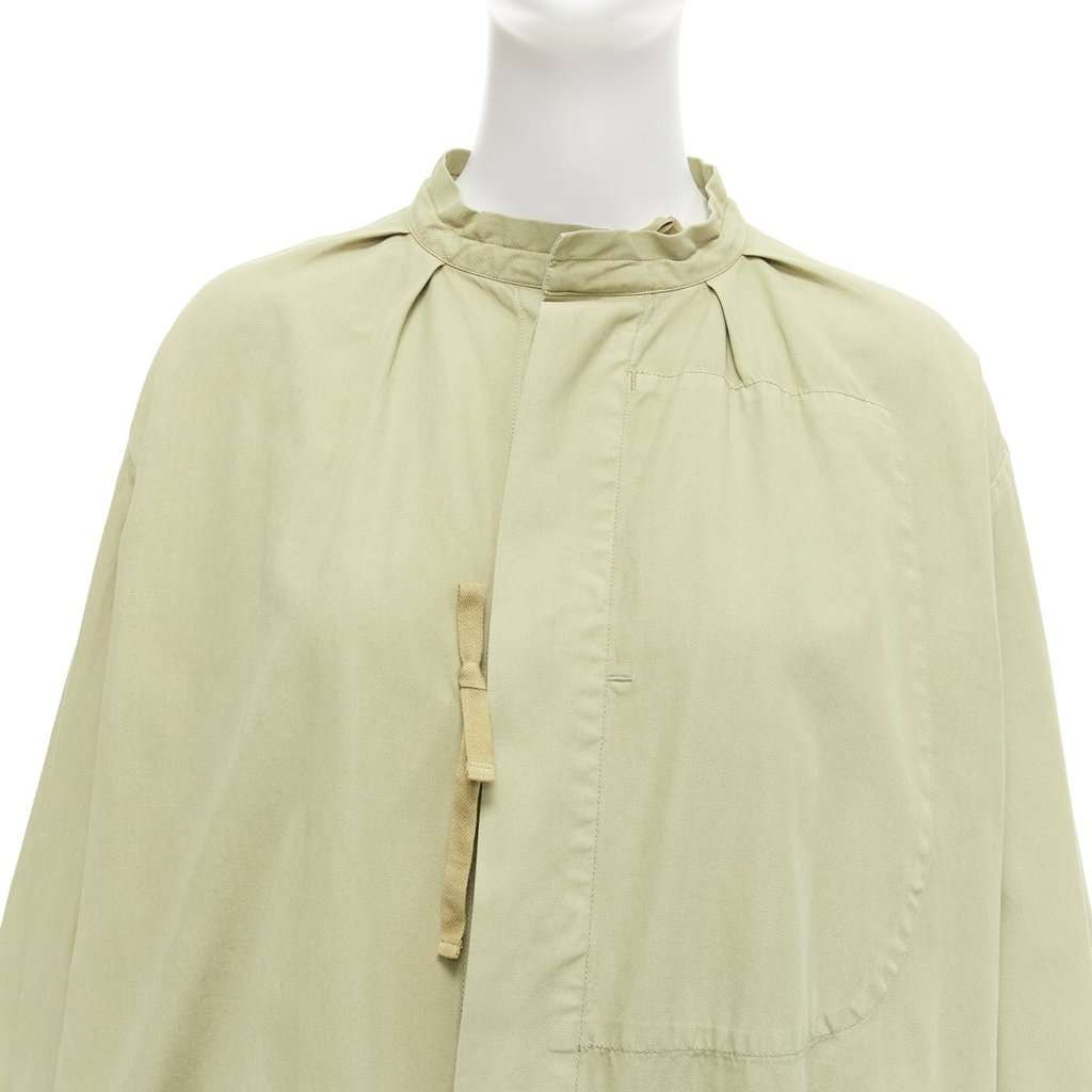 Unsigned Green Drawstring Parka Green Cotton Very good condition - Back View