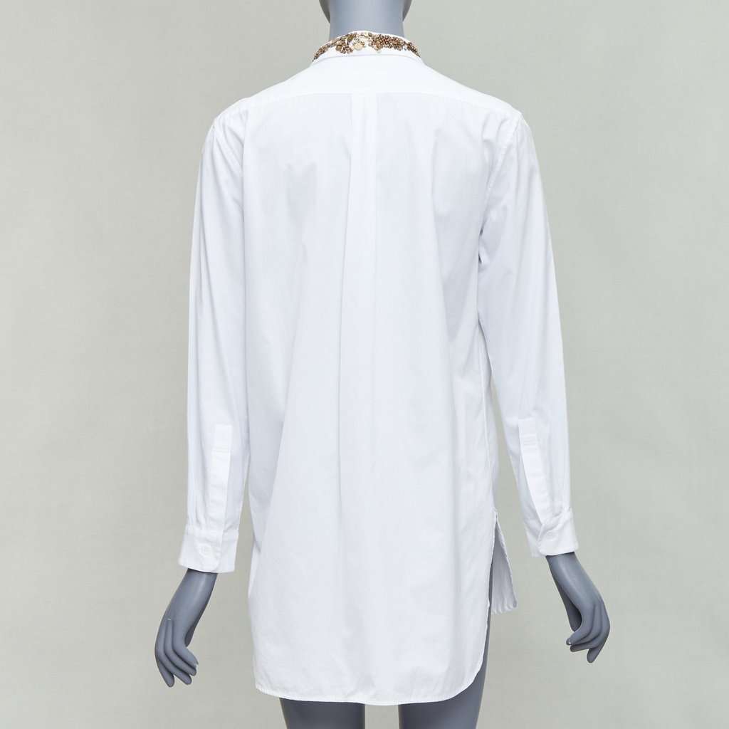 Yohji Yamamoto Sequinned Collar Shirt White Cotton Good condition - Box View