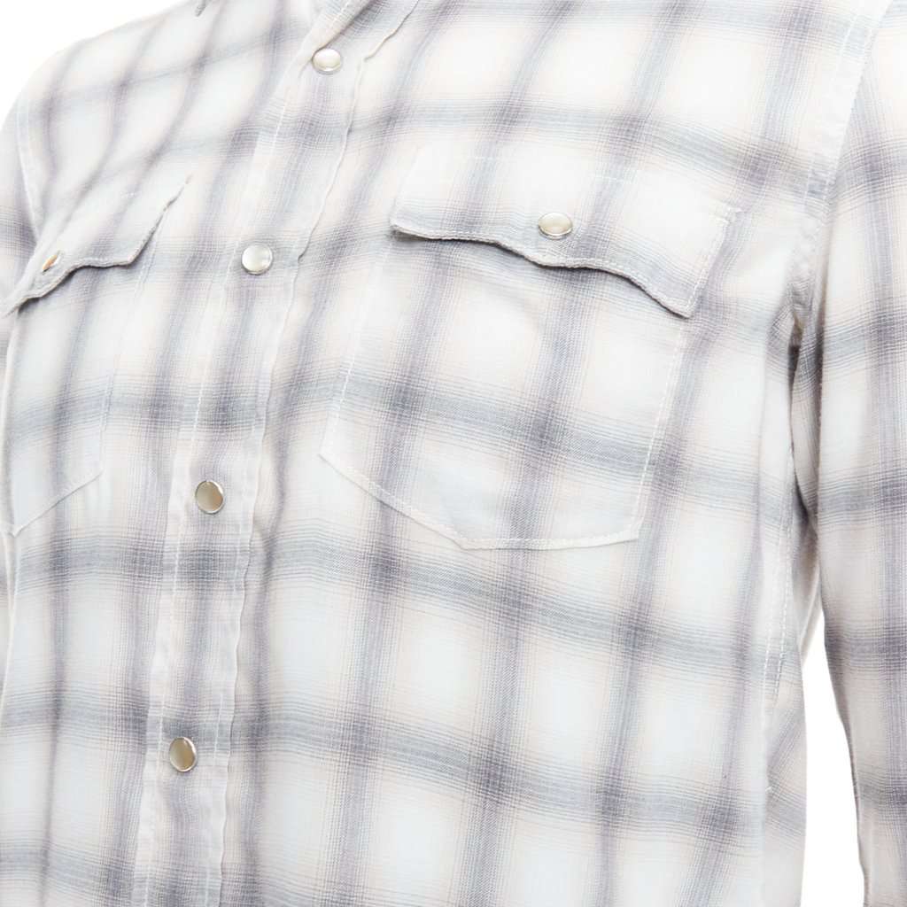 Saint Laurent Snap Button Shirt Grey Polyester Very good condition - Back View