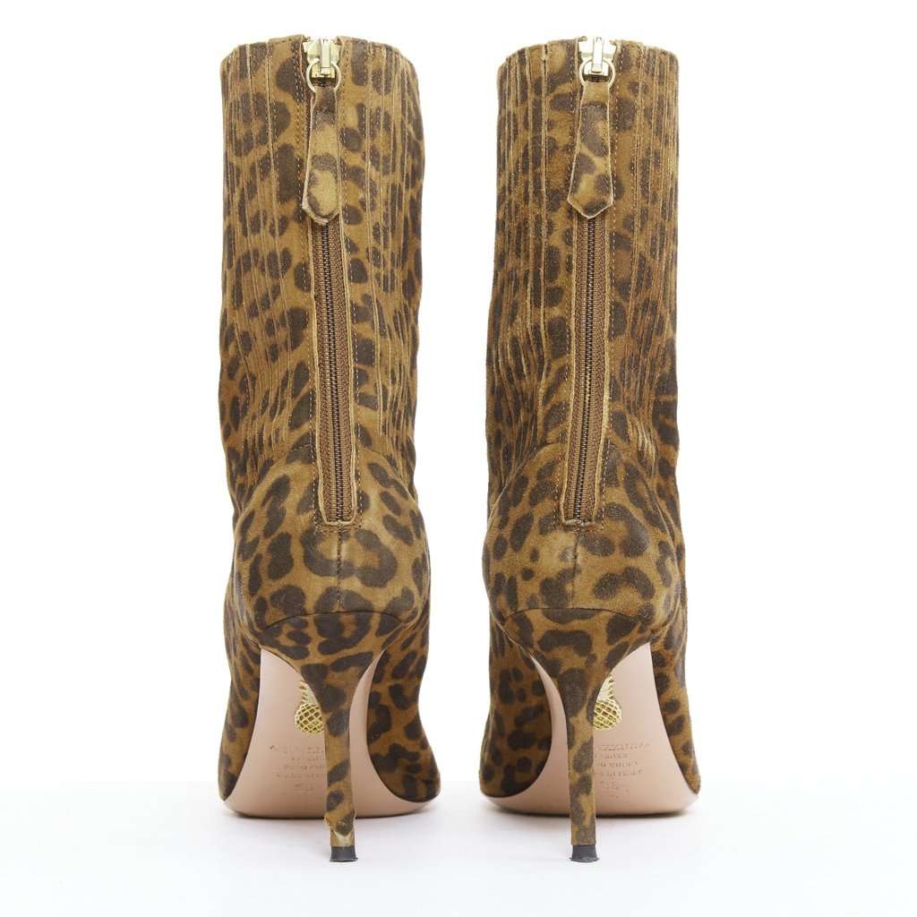 Aquazzura Montmartre Brown Suede Fair condition - Box View