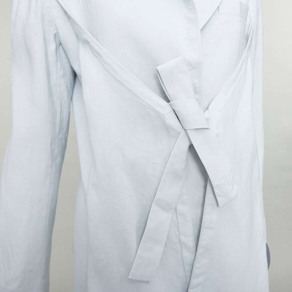 Jacquemus Hemp Wool Blazer Blue Fair condition - Back View