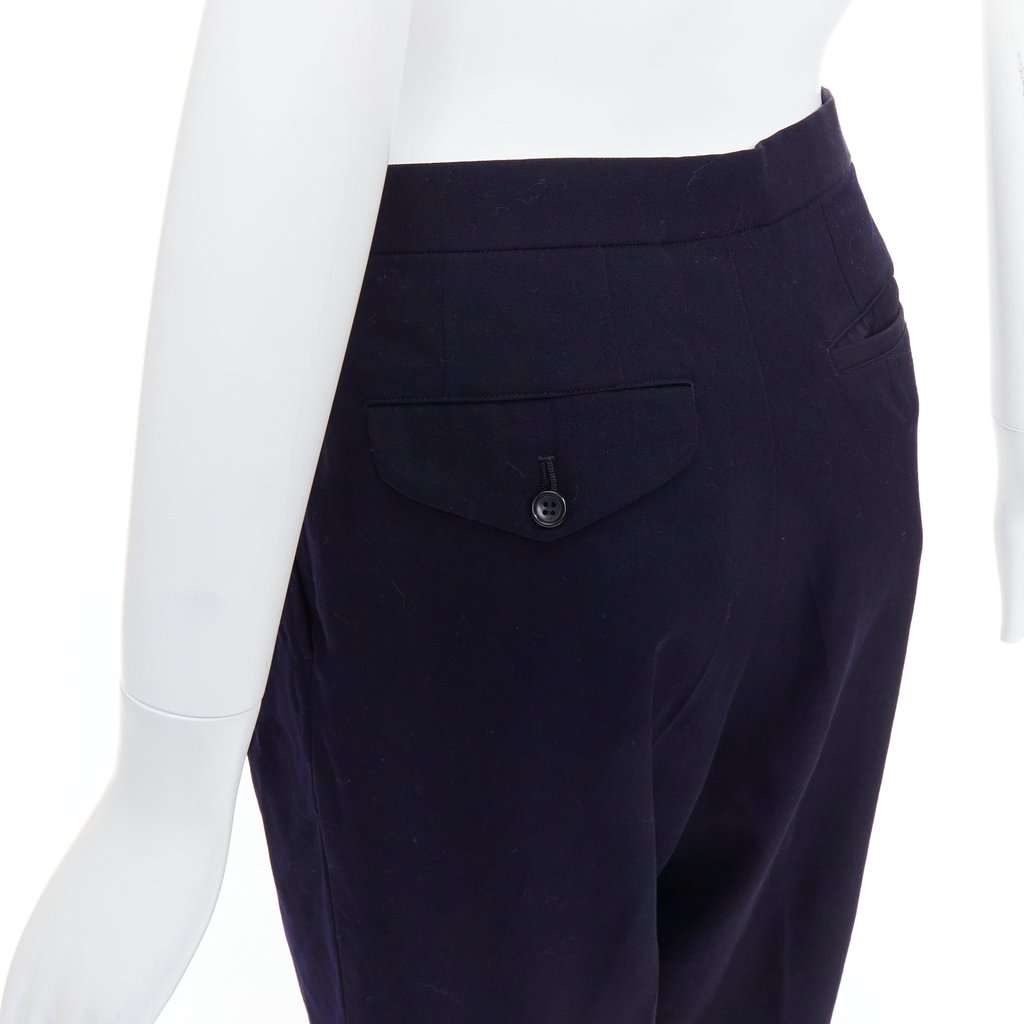 Comme Des Garcons Balloon Cropped Pants Navy Wool Very good condition - Back View