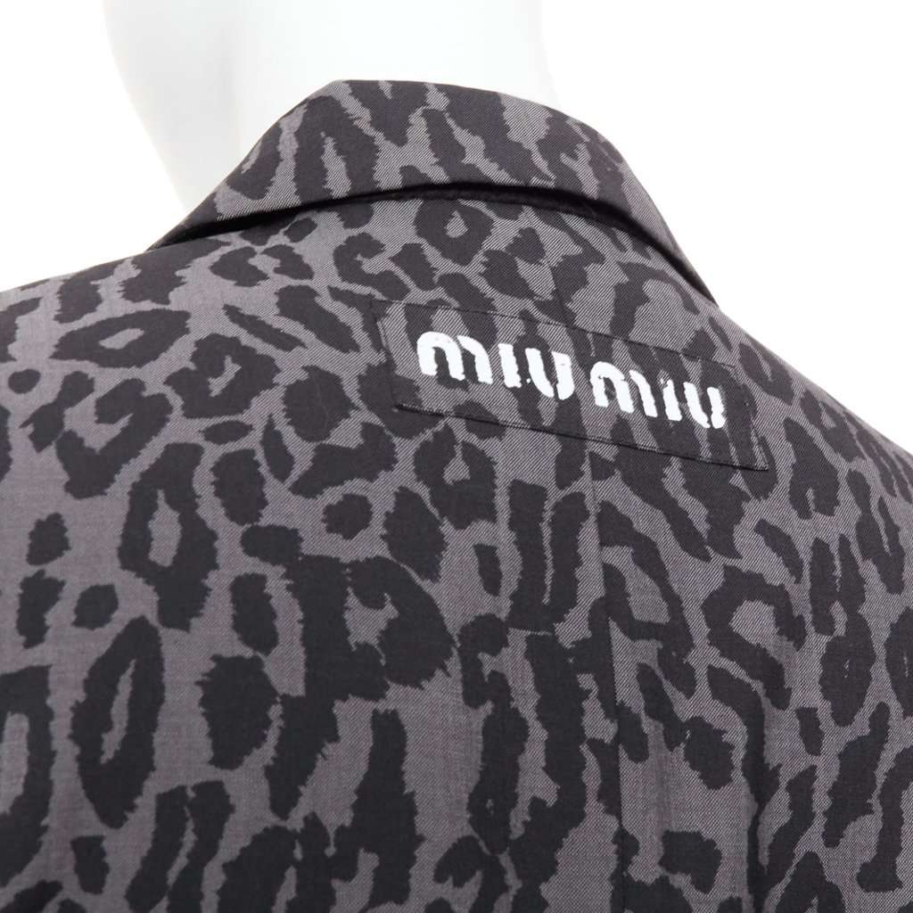 Miu Miu Grey Wool Jacket Grey Wool Very good condition - Back View