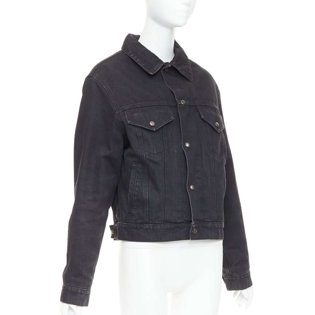 Saint Laurent Black Denim Jacket Black Denim Very good condition - Model View
