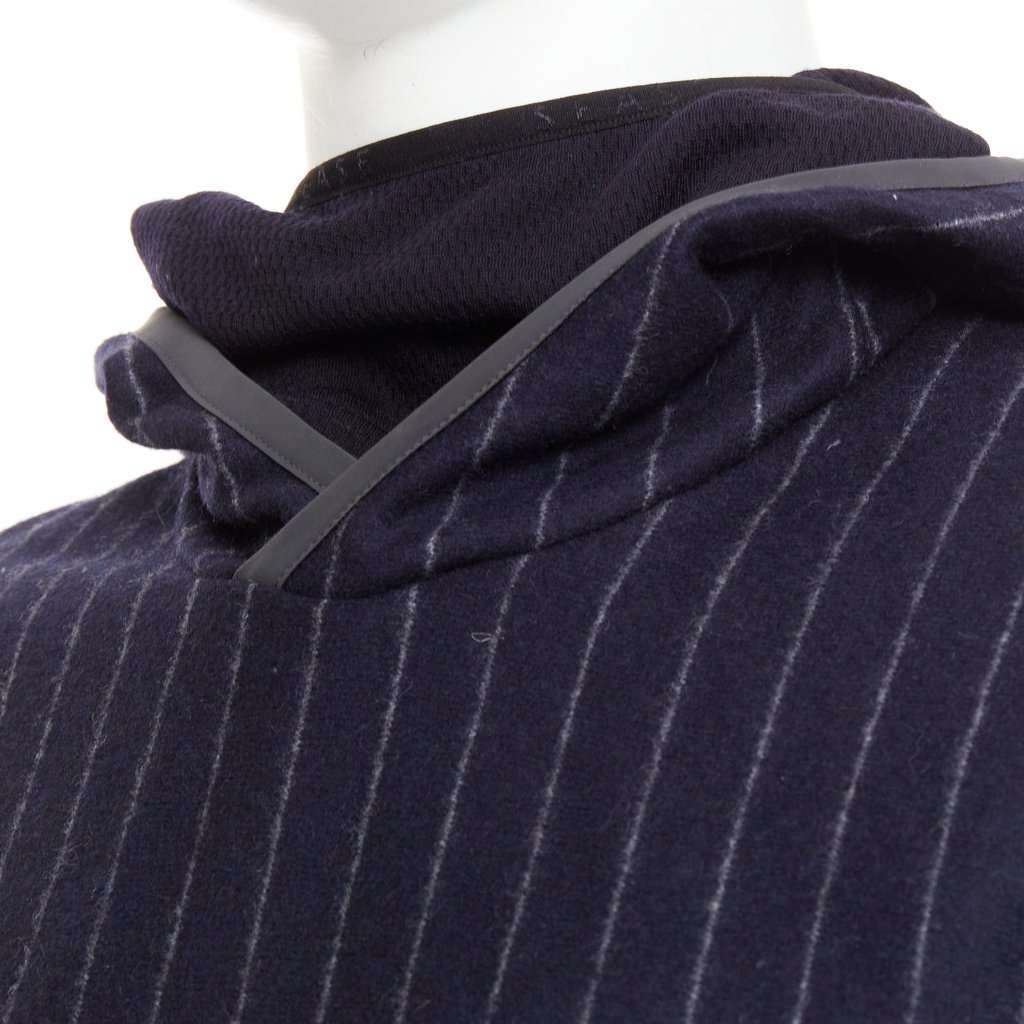 Unsigned Drone Hood Navy Wool Very good condition - Back View