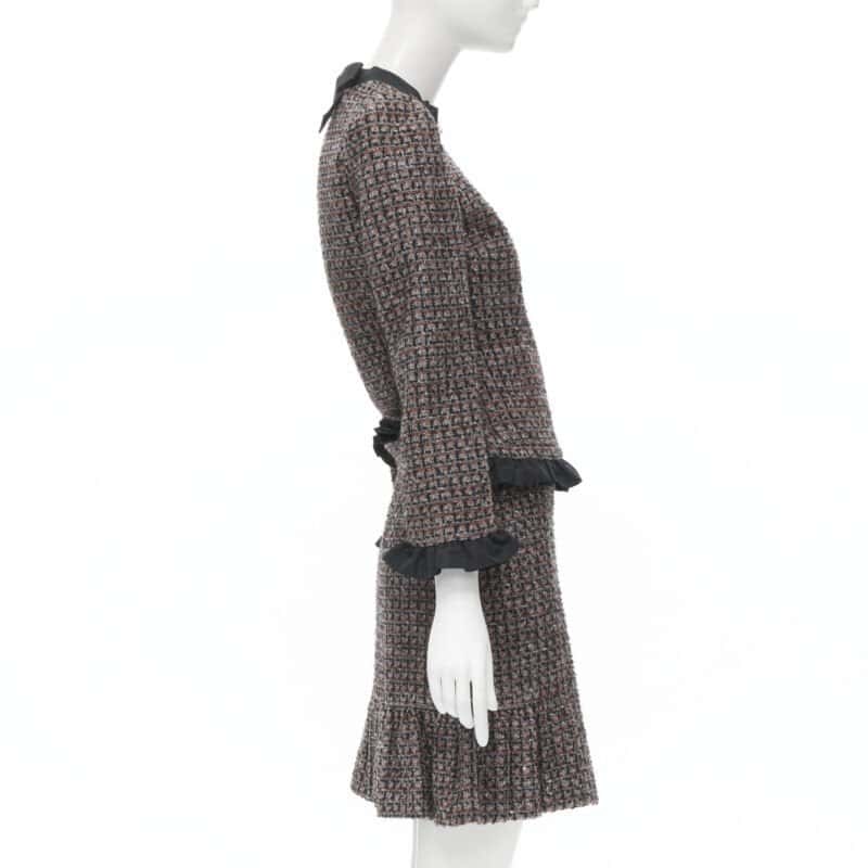 RED VALENTINO GARAVANI Tweed Skirt Set Red Tweed Never worn - Model View