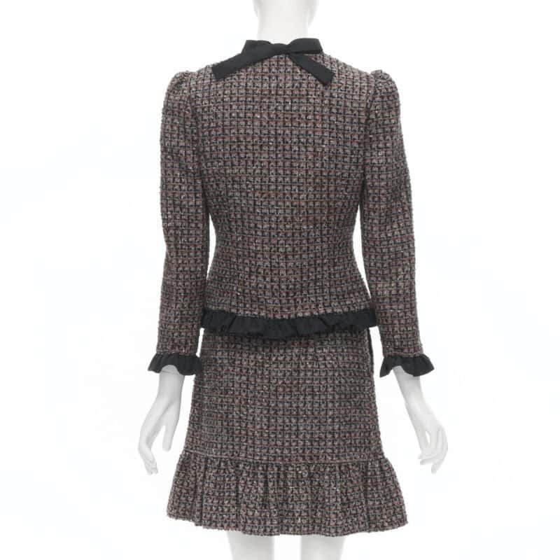 RED VALENTINO GARAVANI Tweed Skirt Set Red Tweed Never worn - Box View