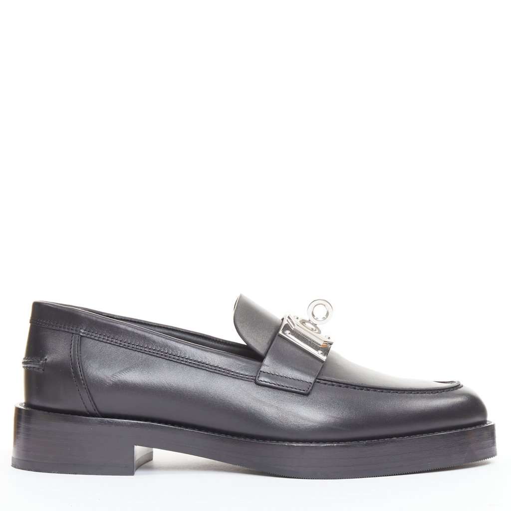 Hermès Hot 40 Loafer Black Leather Good condition - Inside View