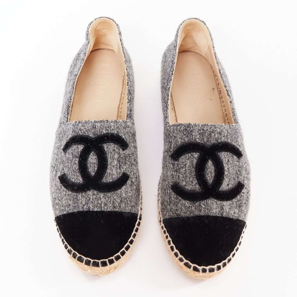 Chanel Grey Espadrilles Grey Very good condition - Front View