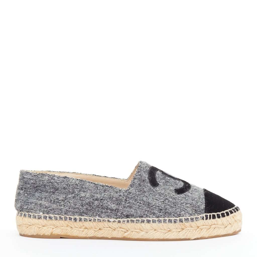 Chanel Grey Espadrilles Grey Very good condition - Back View