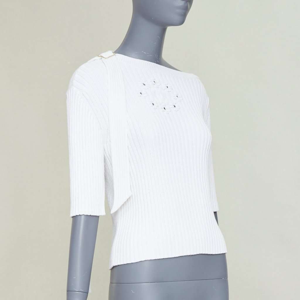 Chanel White Cotton Knitwear White Cotton Very good condition - Inside View