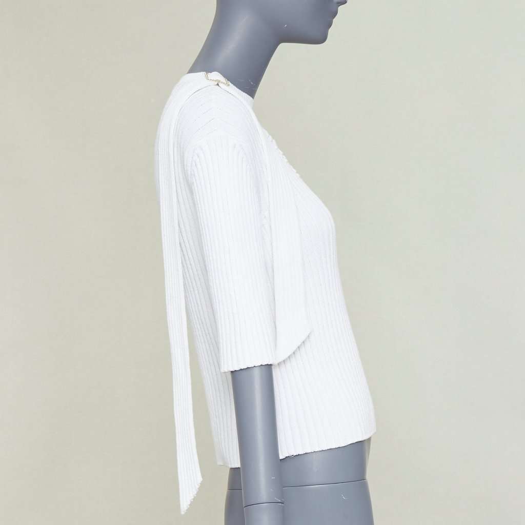 Chanel White Cotton Knitwear White Cotton Very good condition - Model View