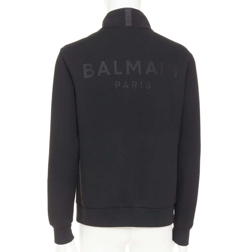 Balmain Black Polyester Coat Black Polyester Good condition - Back View