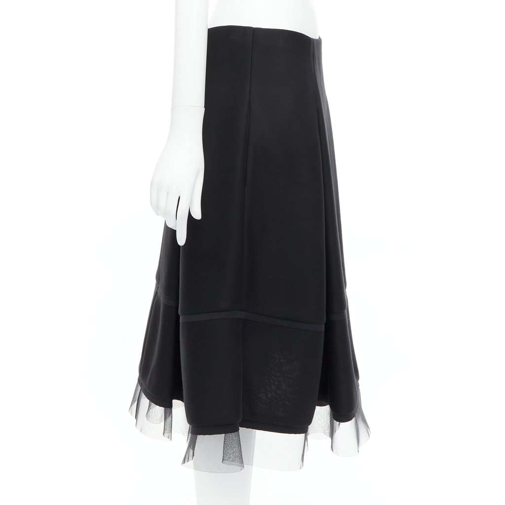 Donna Karan Scuba Tulle Skirt Black Polyester Never worn - Model View