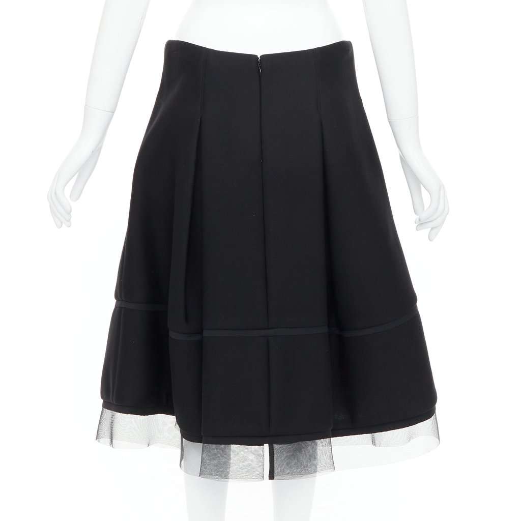 Donna Karan Scuba Tulle Skirt Black Polyester Never worn - Box View
