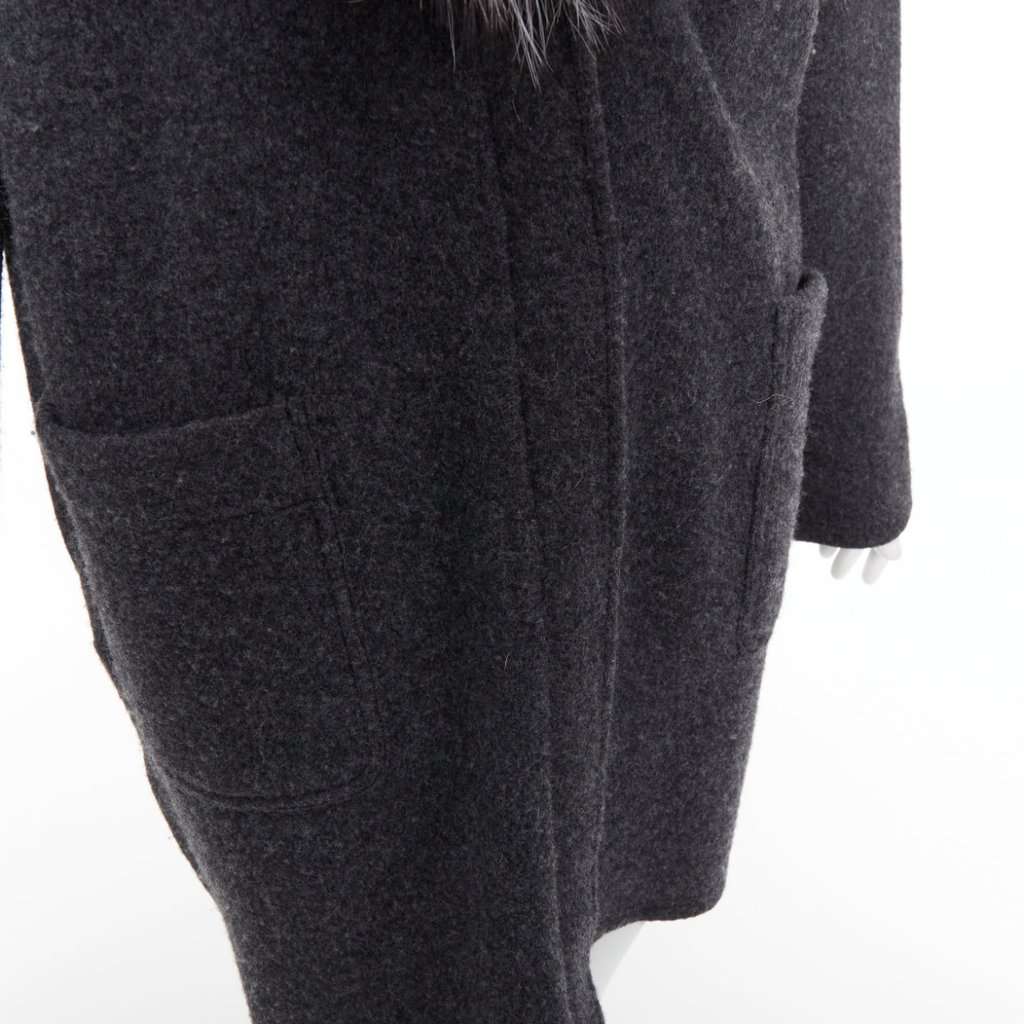 Michael Kors Grey Fur Coat Grey Fur Very good condition - Back View