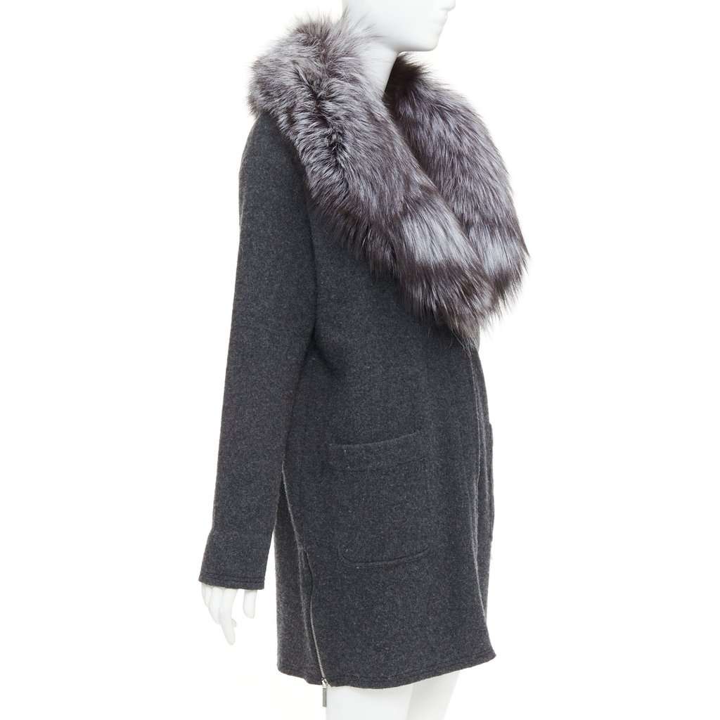 Michael Kors Grey Fur Coat Grey Fur Very good condition - Model View