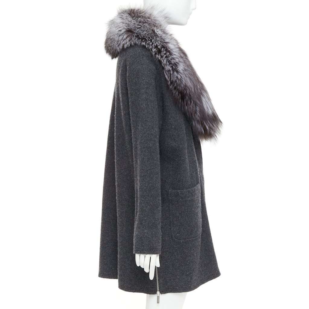 Michael Kors Grey Fur Coat Grey Fur Very good condition - Box View