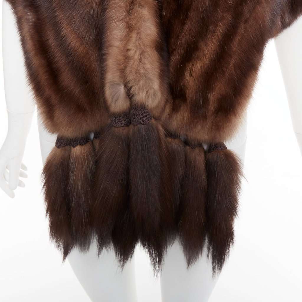 Unsigned Brown Fur Scarf Brown Fur Very good condition - Back View
