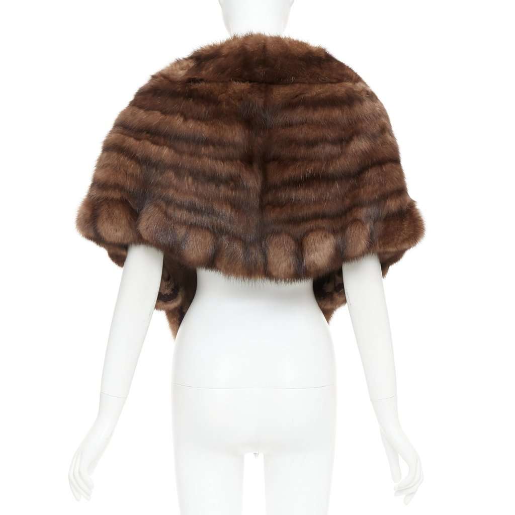 Unsigned Brown Fur Scarf Brown Fur Very good condition - Box View