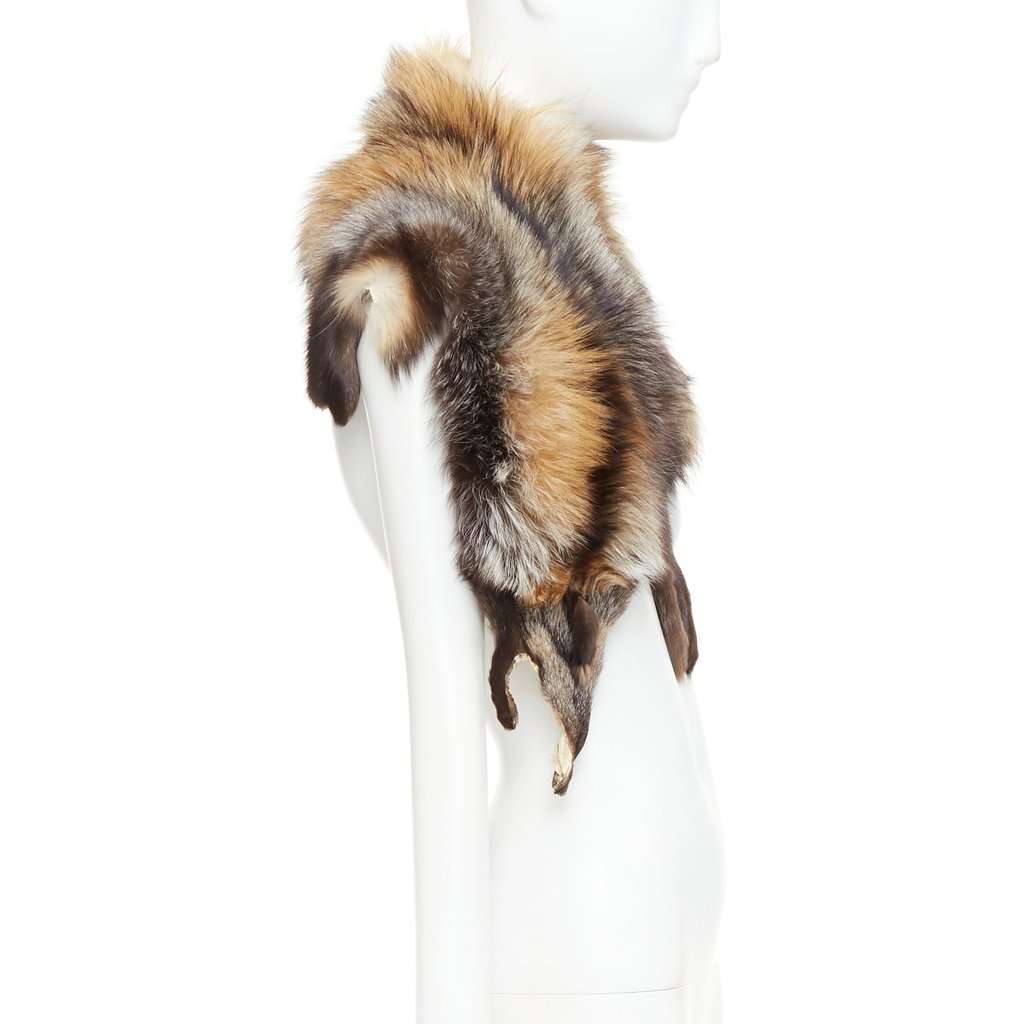 Unsigned Brown Fur Scarf Brown Fur Very good condition - Model View