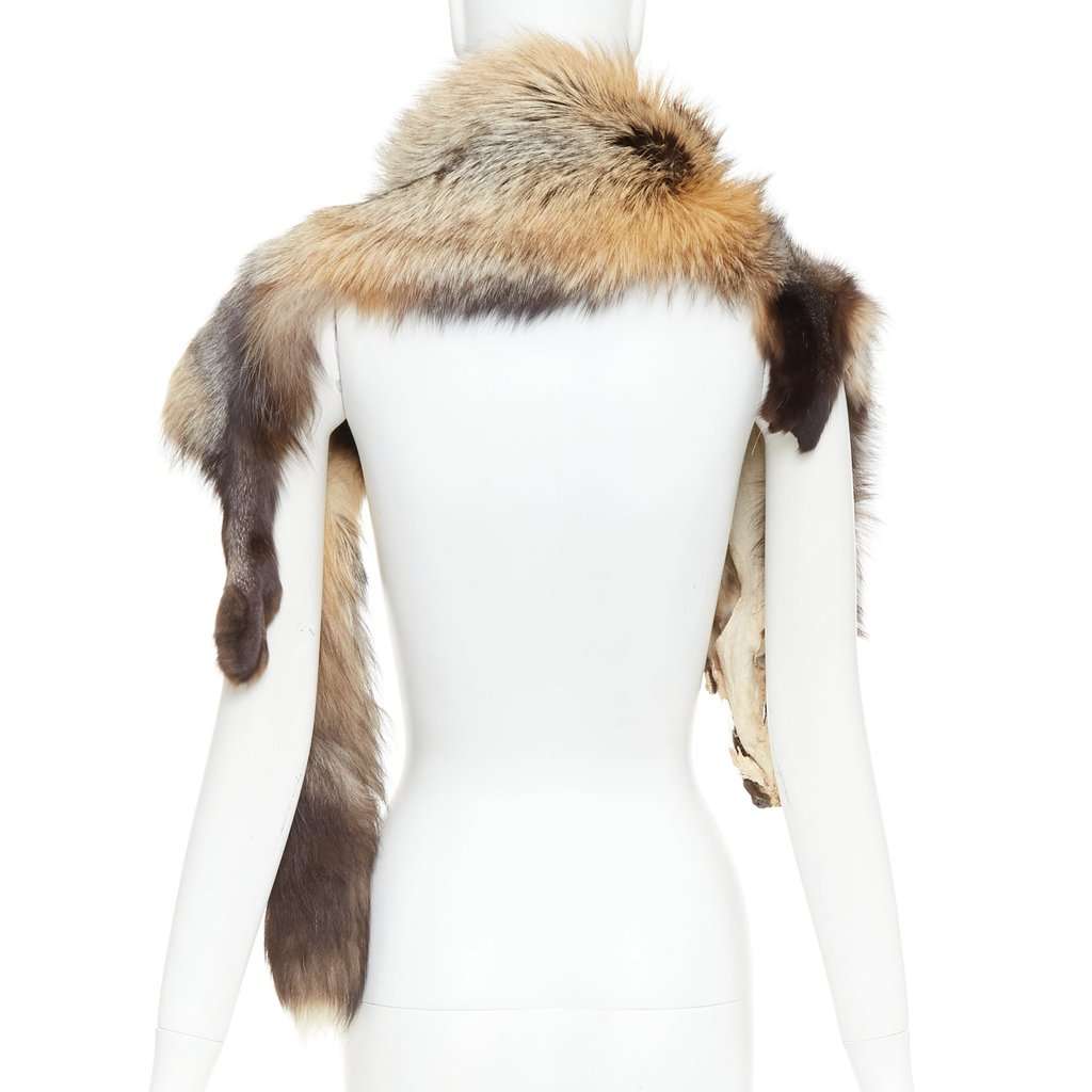 Unsigned Brown Fur Scarf Brown Fur Very good condition - Box View