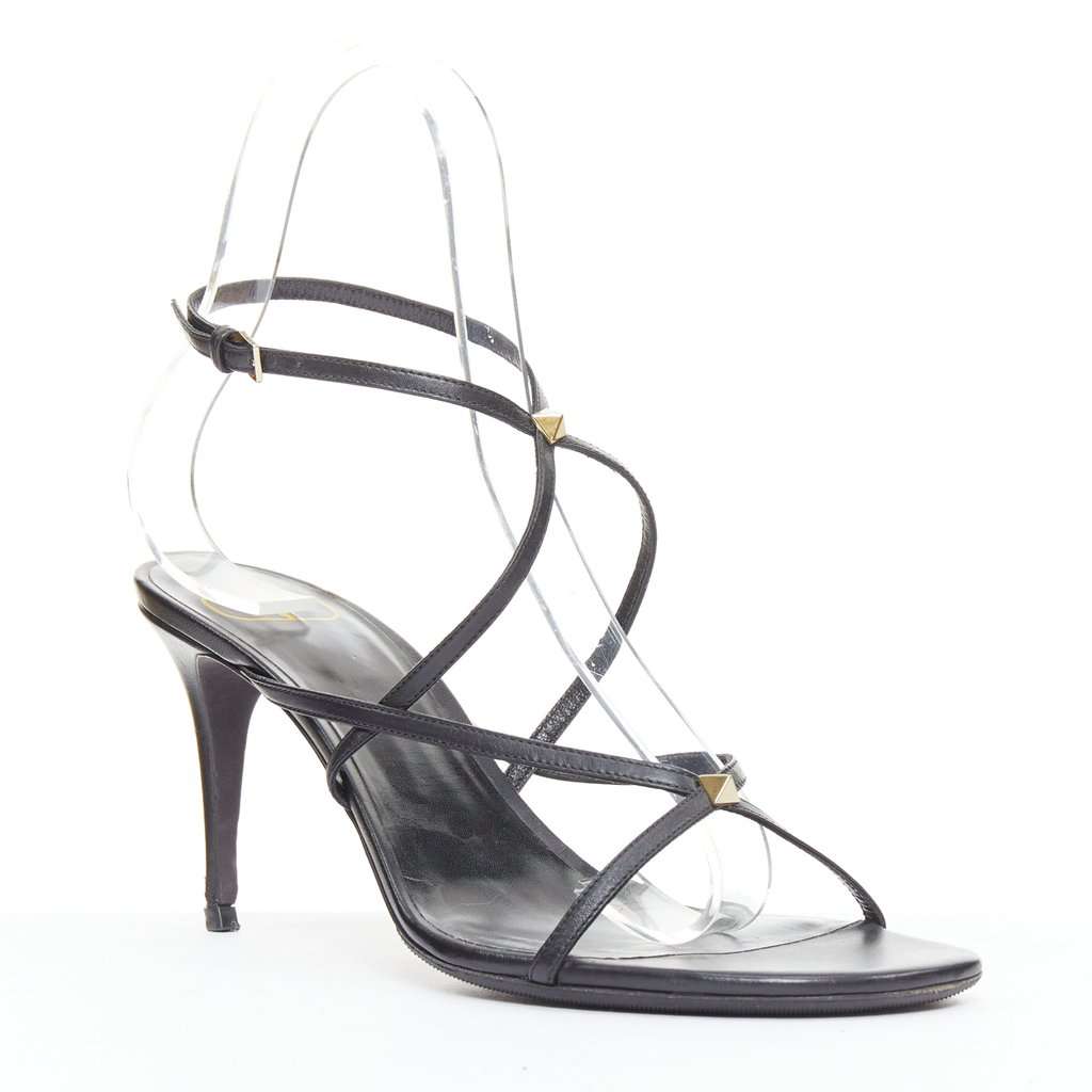 Valentino Garavani Rockstud Black Leather Fair condition - Back View