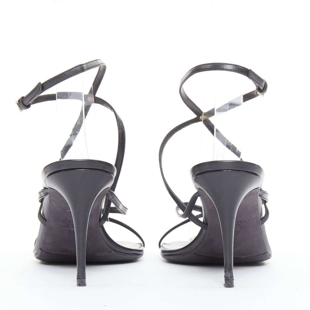 Valentino Garavani Rockstud Black Leather Fair condition - Box View
