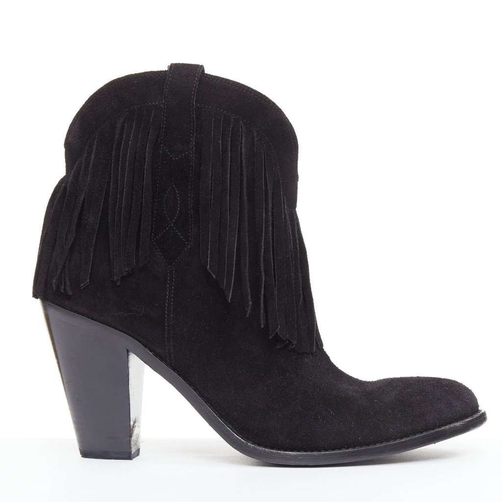 Saint Laurent Curtis 80 Black Suede Good condition - Front View