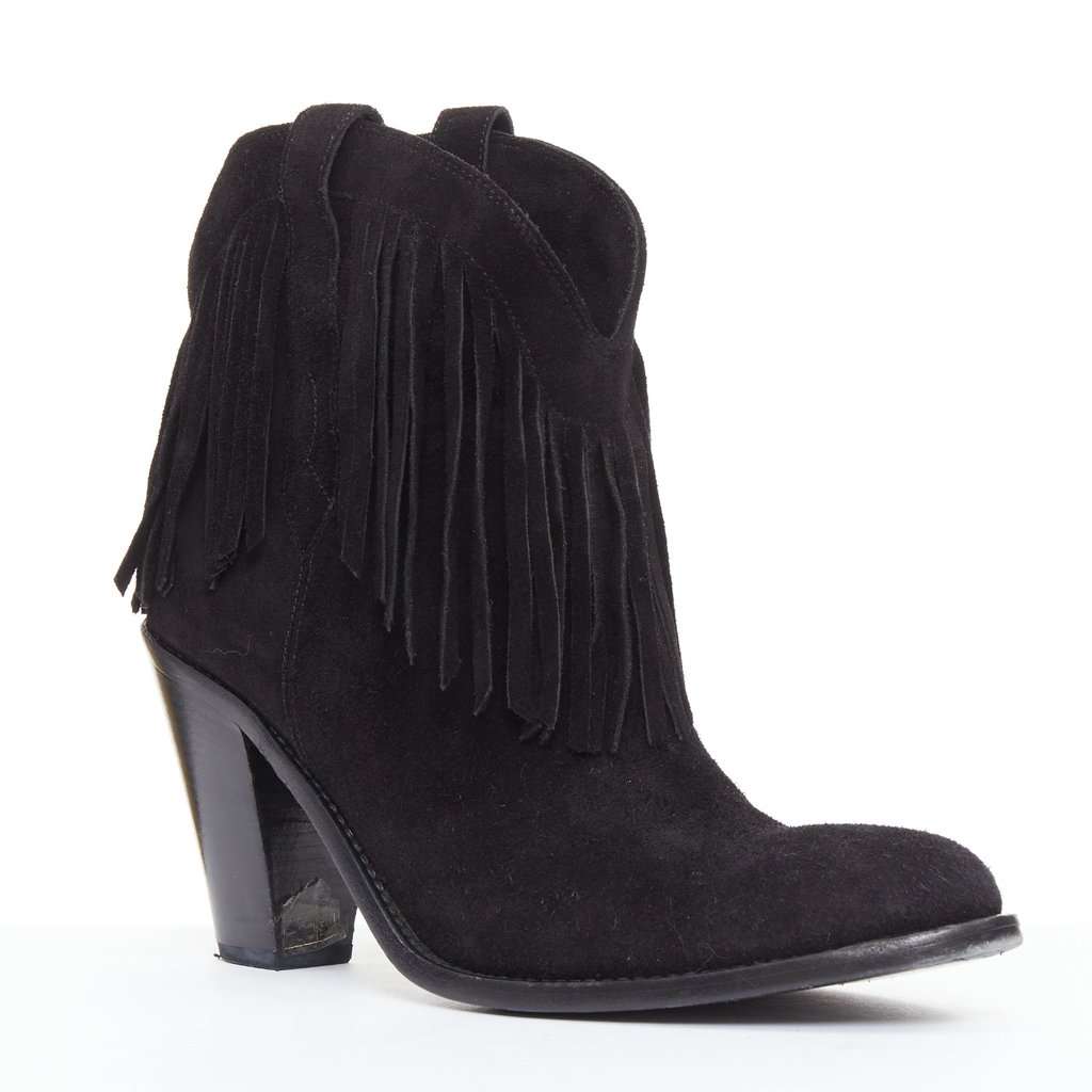 Saint Laurent Curtis 80 Black Suede Good condition - Back View