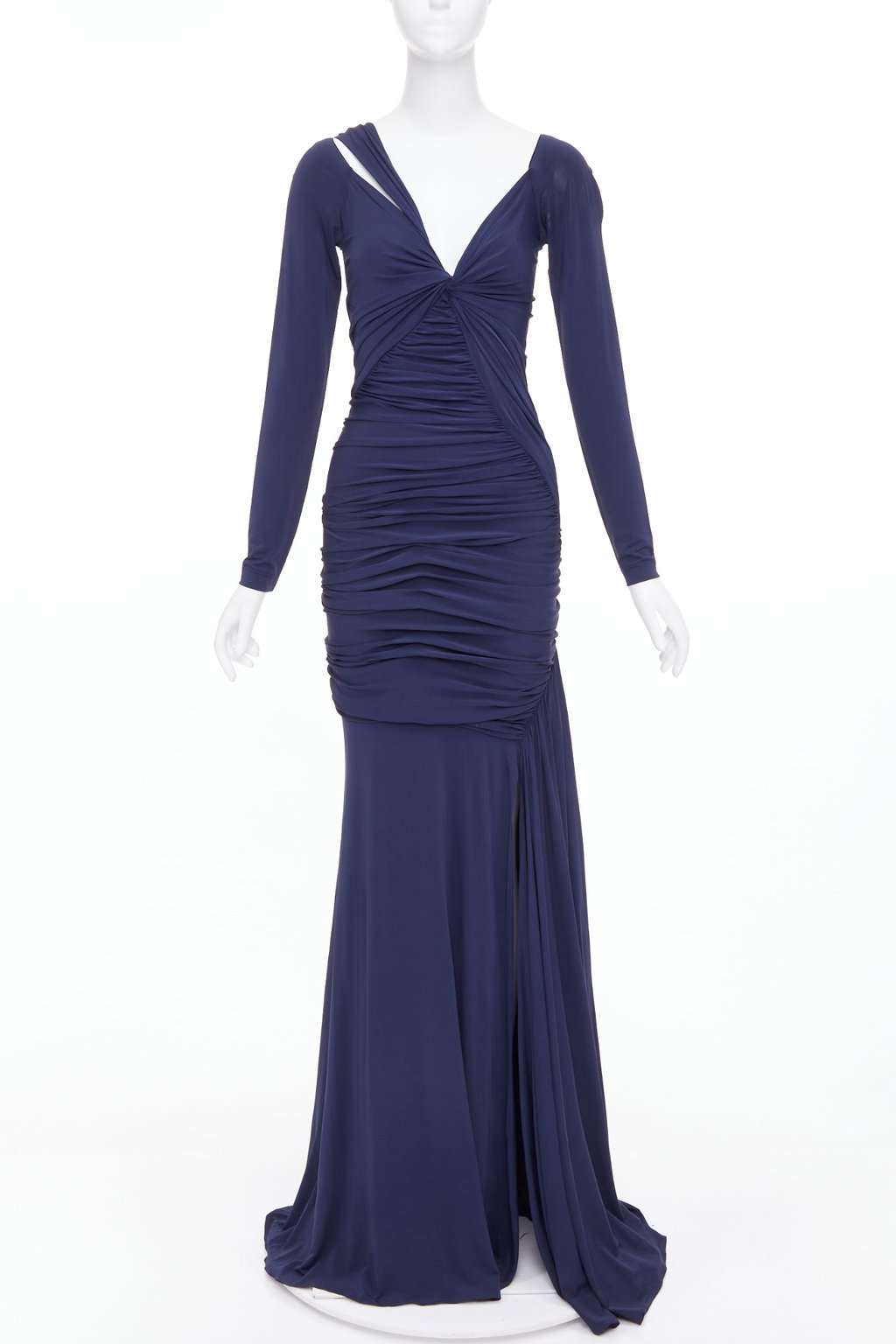 Donna Karan Navy Viscose Dress Navy Viscose Very good condition - Front View