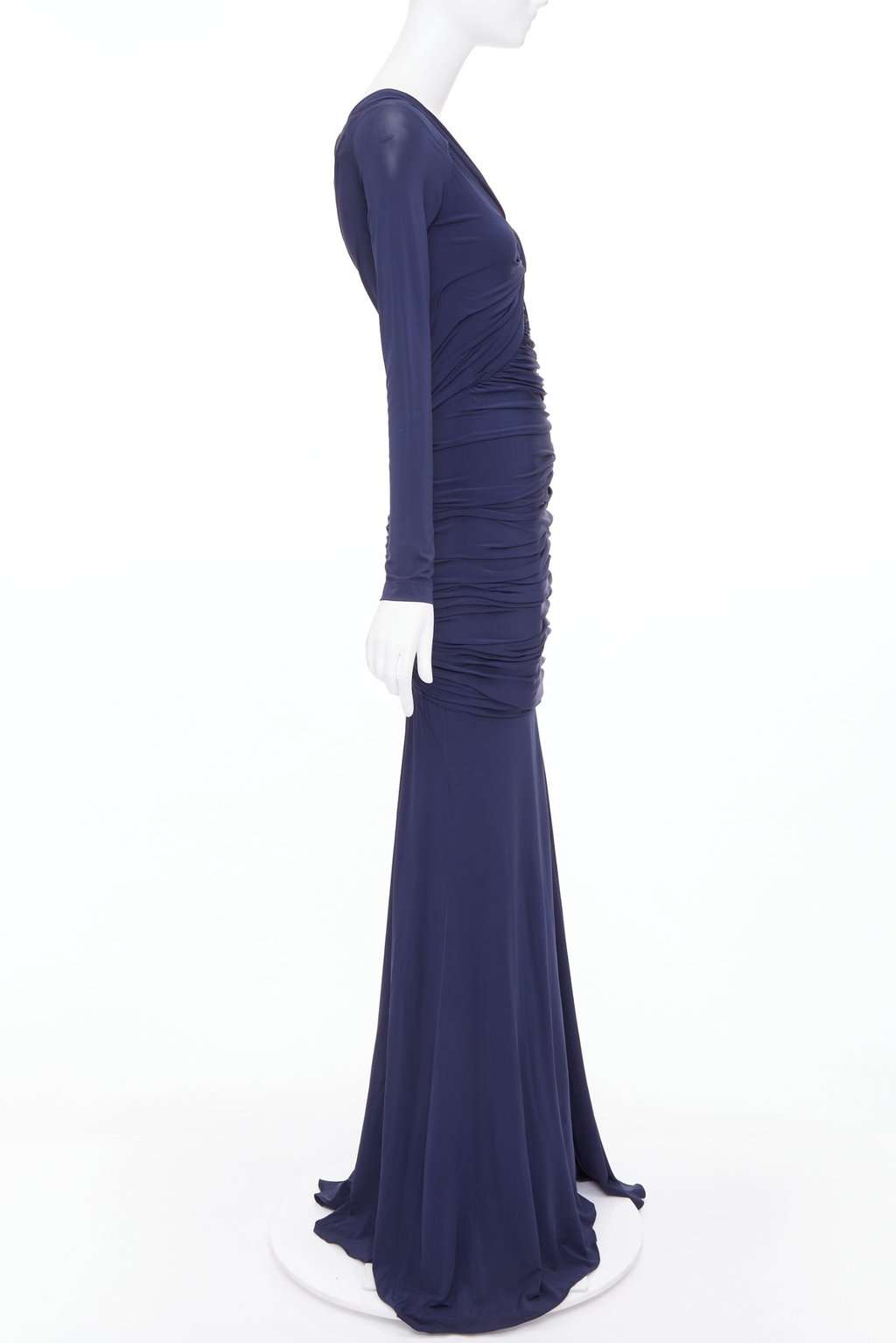 Donna Karan Navy Viscose Dress Navy Viscose Very good condition - Model View