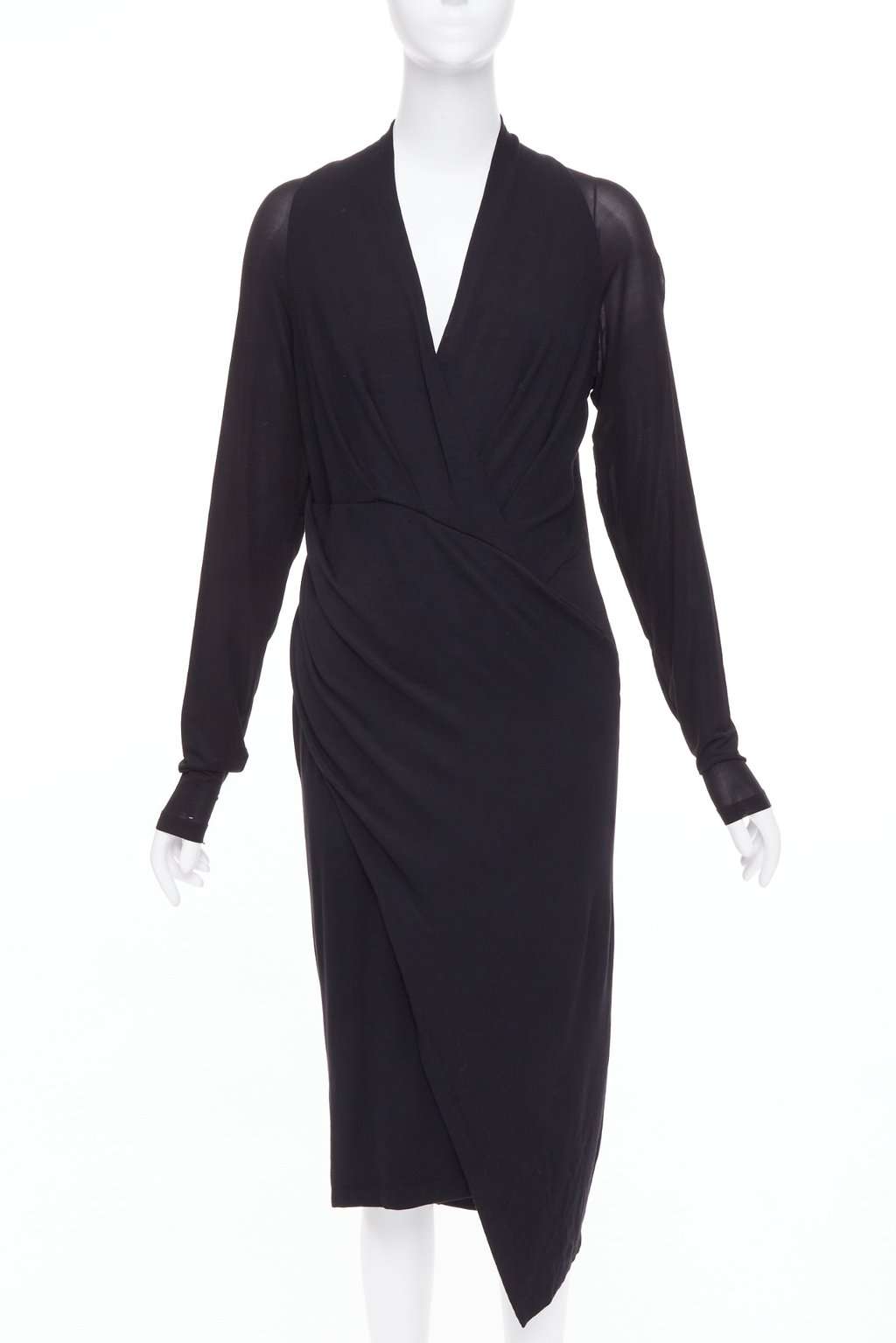 Donna Karan Black Viscose Dress Black Viscose Fair condition - Front View