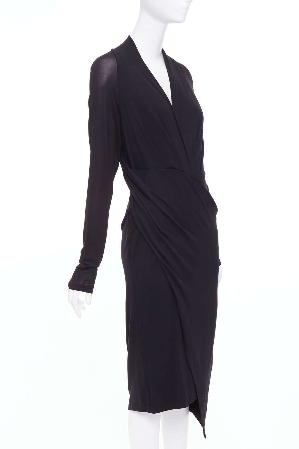 Donna Karan Black Viscose Dress Black Viscose Fair condition - Back View