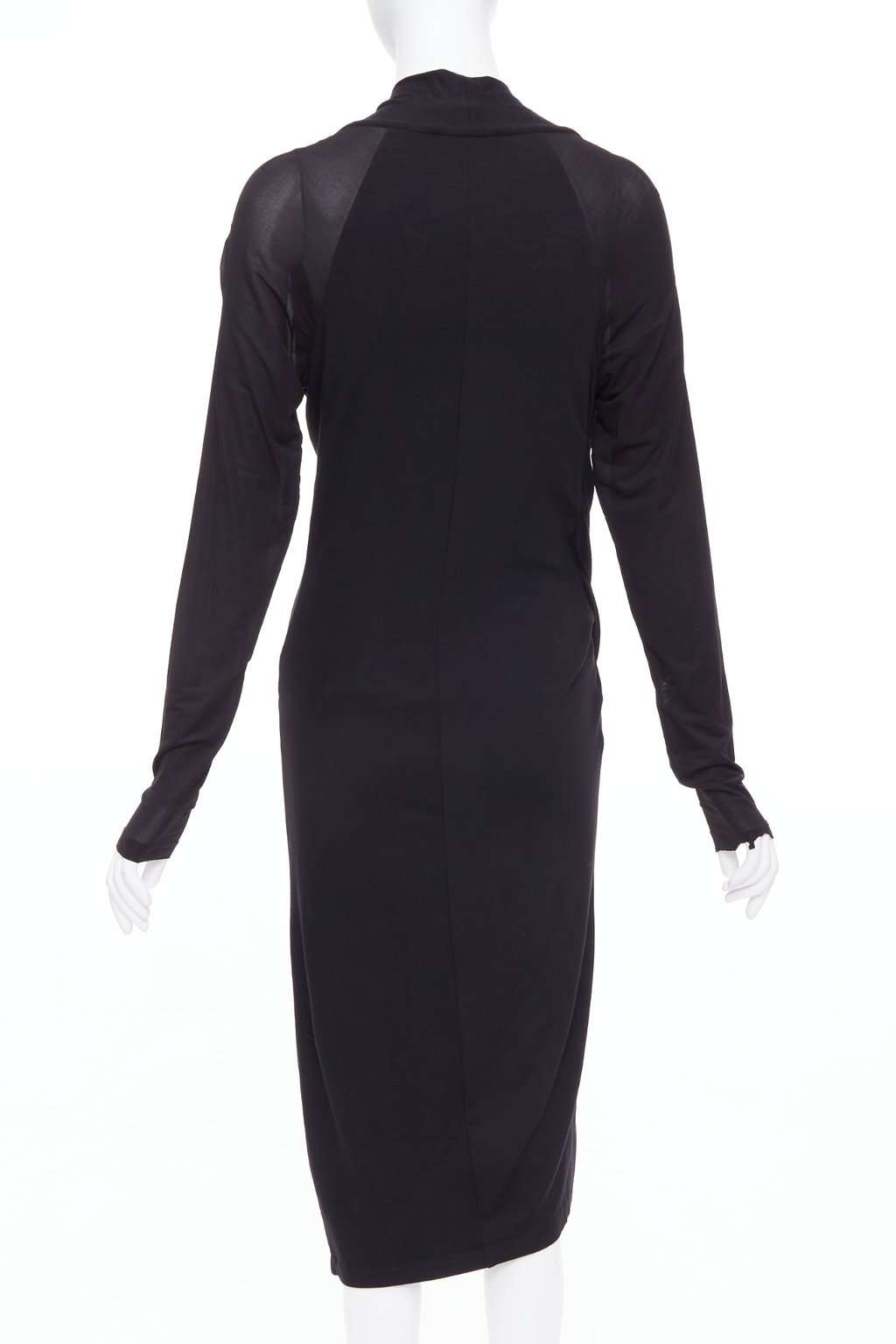 Donna Karan Black Viscose Dress Black Viscose Fair condition - Model View