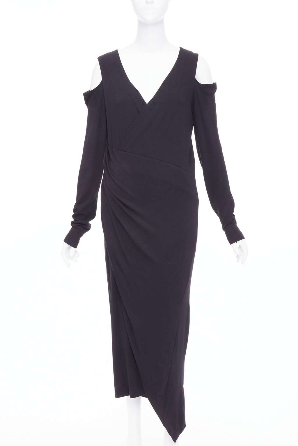 Donna Karan Black Viscose Dress Black Viscose Good condition - Front View