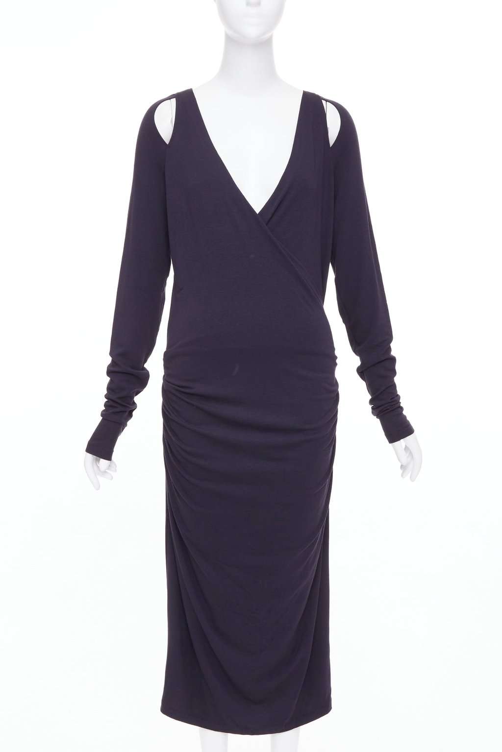 Donna Karan Grey Viscose Dress Grey Viscose Very good condition - Front View
