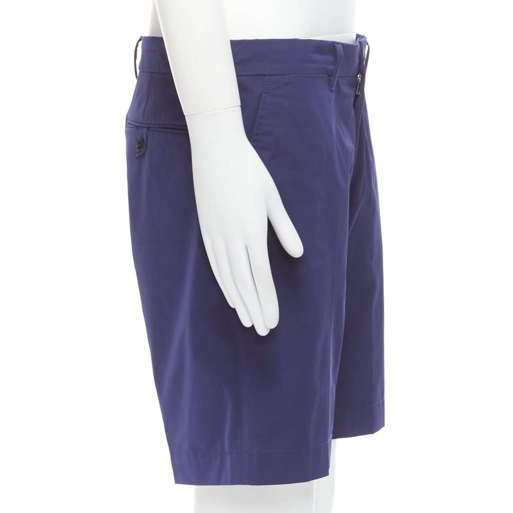 Prada Shiny Bermuda Shorts Blue Very good condition - Model View