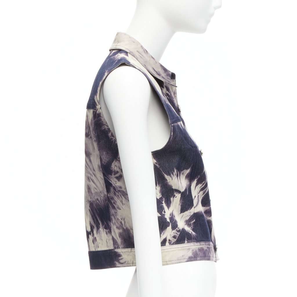 Celine Print Denim Jacket Blue Cotton Never worn - Box View