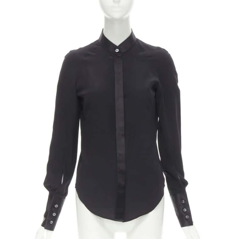 Maison Martin Margiela Reversed Cuff Shirt Black Cotton Never worn - Front View