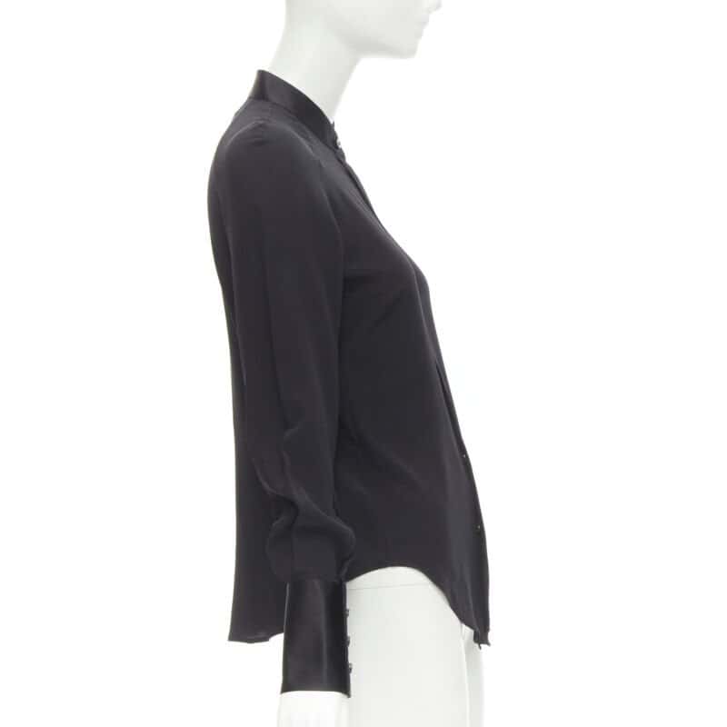Maison Martin Margiela Reversed Cuff Shirt Black Cotton Never worn - Model View