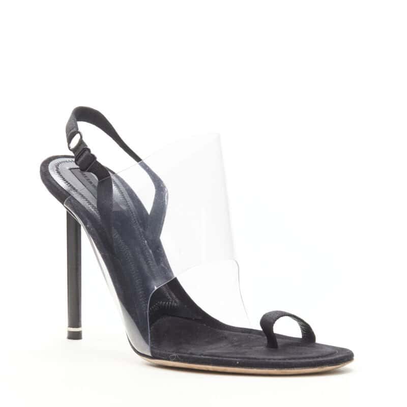 Alexander Wang PVC Sling Mules Black Plastic Very good condition - Front View