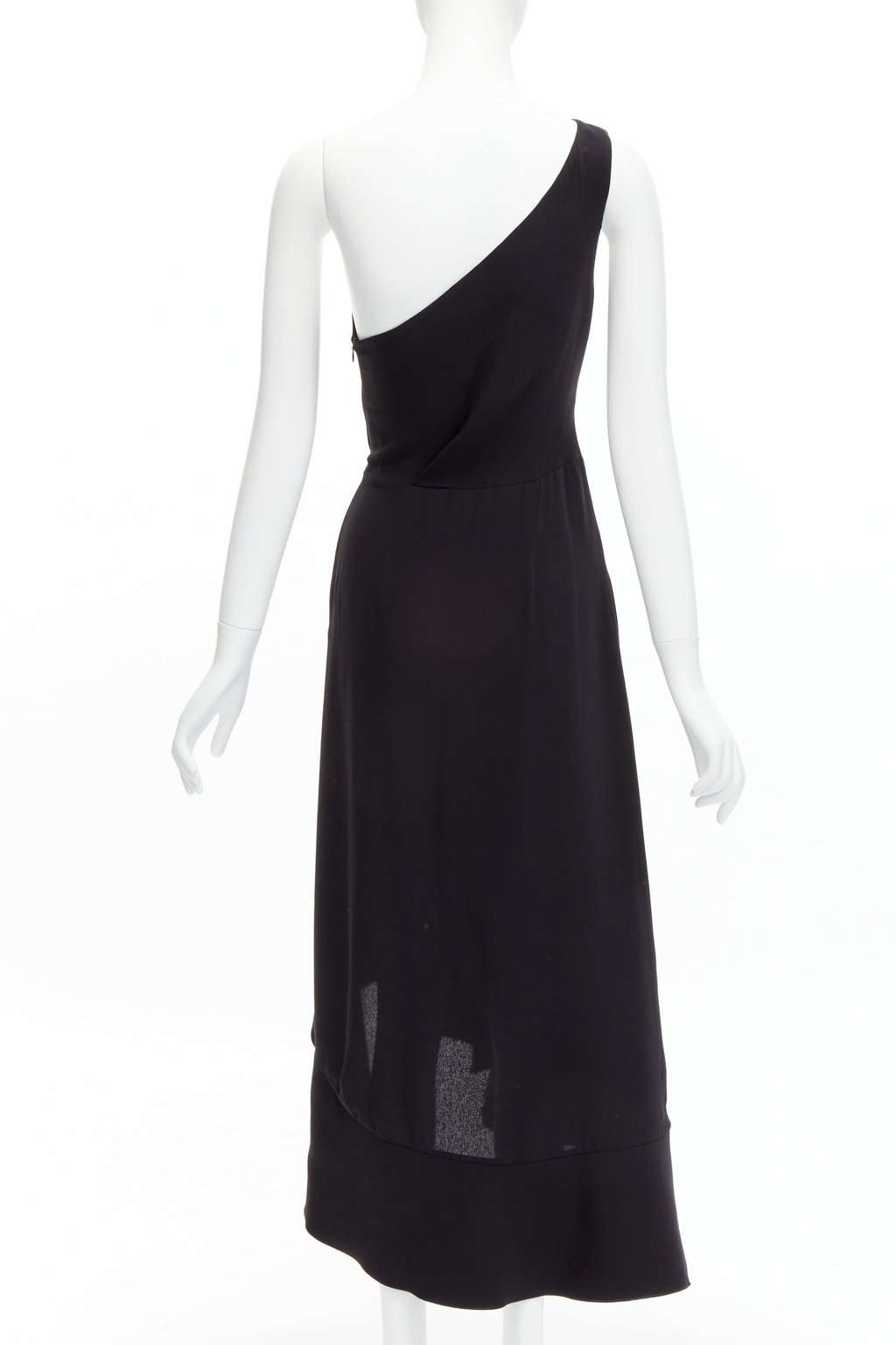 Dion Lee Drape Ruffle Dress Black Silk Never worn - Box View