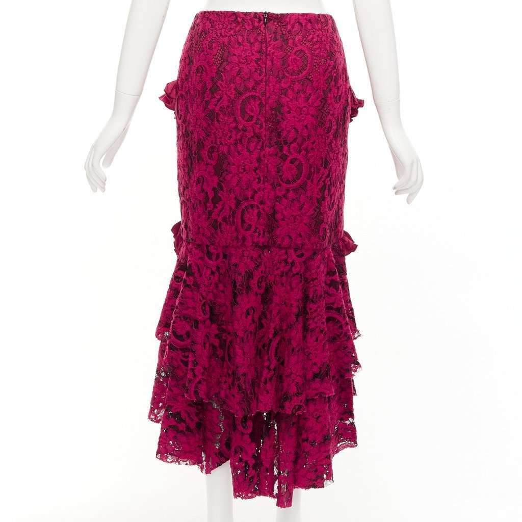 Romance Was Born Lace Ruffle Skirt Red Cotton Never worn - Box View